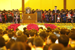 Generally speaking, the Chancellor will then declare the Congregation open and the honorary degrees, doctoral degrees, master / bachelor degrees will be conferred. In the absence of the Chancellor, the Chairman of the Council will preside